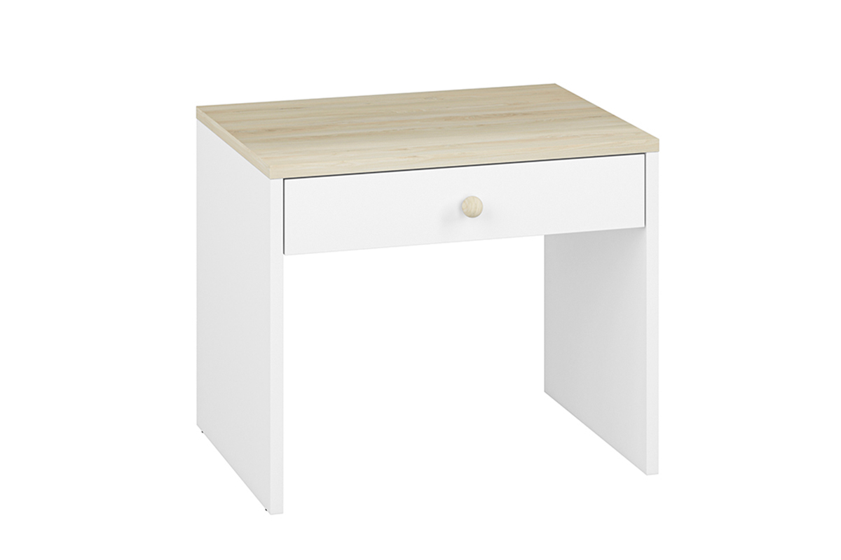 Stolik BUBO *biały/drewno bukowe