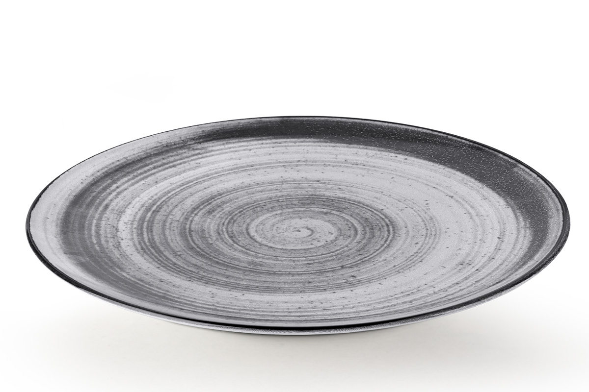 Talerz obiadowy LINARI szary/jasny szary